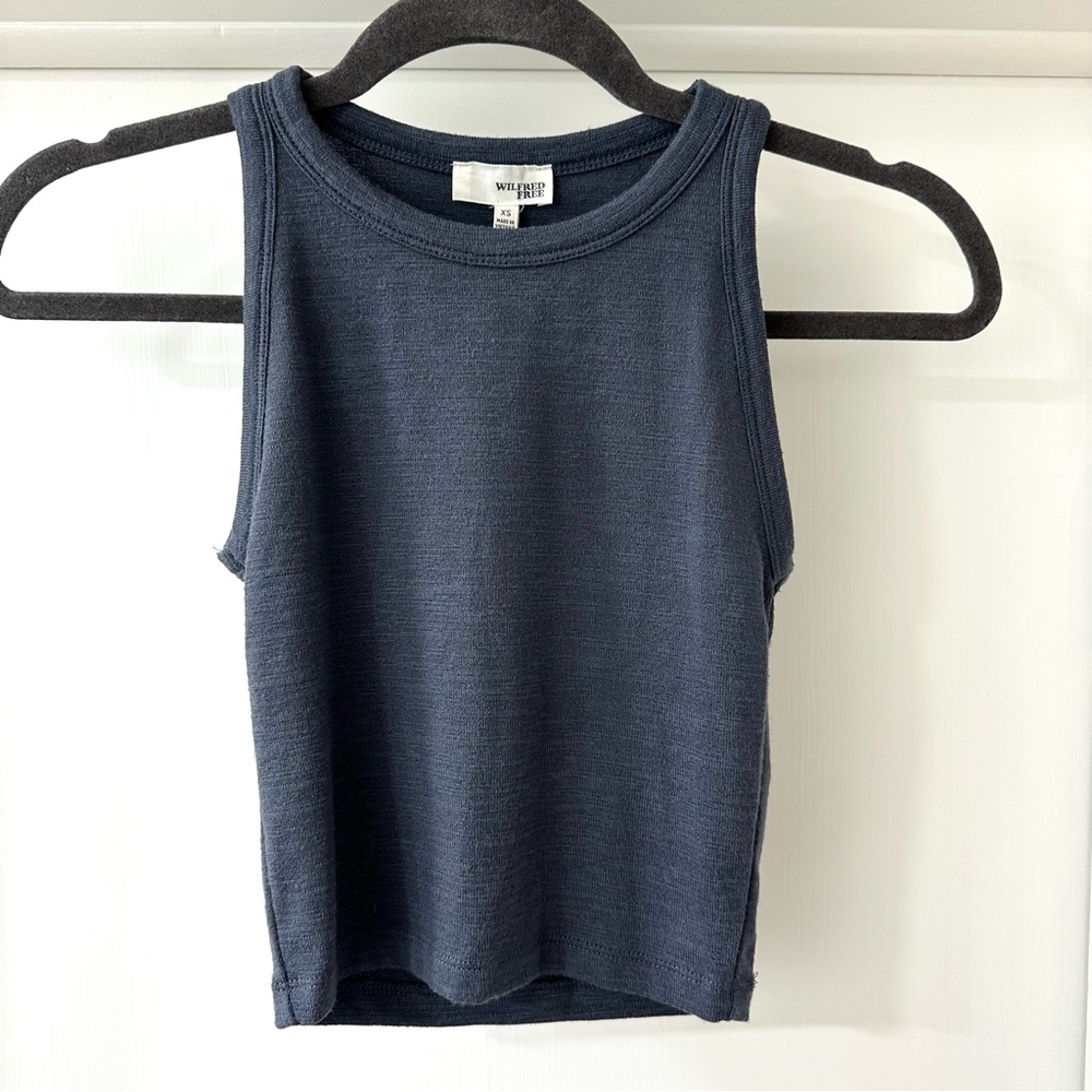 Wilfred Free Winberg Tank in Cloudy Gray, Crop Sleeveless, Size XS, NWT